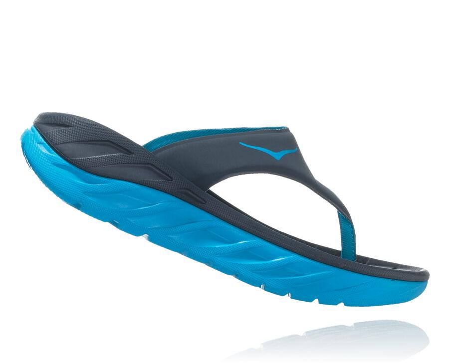 Sandálias Hoka One One Feminino Azul Marinho - Ora Recovery Flip - 978-VJSYON